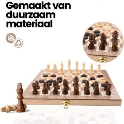 No Peak 3 In 1 Schaakbord - Schaakspel - Dammen - Backgammon - 3 In 1 Schaakset - Inclusief E-Book -educational games Winkel 550x581 2