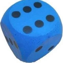 Planet Happy Dobbelsteen D6 15cm Schuimrubber Blauw/Zwart Per Stuk -educational games Winkel 550x581