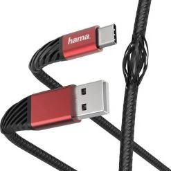 Hama Oplaad-/gegevenskabel Extreme USB-A - USB-C 1,5 M Zwart/rood -educational games Winkel 550x590 5