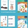MiDeer Ik Leer Schrijven Woorden & Rekenen (2 Separate Sets) - Engelse Woorden Leren - Herbruikbare Pennen En Kaarten - 2 Verschillende Sets Pennen En Kaarten - Flash Card Voor Vroeg Onderwijs: Ik Leer Engelse Woordjes & Ik Leer Rekenen