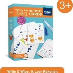 MiDeer Ik Leer Schrijven Woorden & Rekenen (2 Separate Sets) - Engelse Woorden Leren - Herbruikbare Pennen En Kaarten - 2 Verschillende Sets Pennen En Kaarten - Flash Card Voor Vroeg Onderwijs: Ik Leer Engelse Woordjes & Ik Leer Rekenen -educational games Winkel 550x595