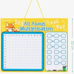 Navaris Magnetische Vermenigvuldigingstabel In Het Engels - Poster Met Tafels - Rekentabel Om Vermenigvuldiging Te Oefenen - 40 X 32 Cm - Geel -educational games Winkel 550x610 1