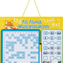 Navaris Magnetische Vermenigvuldigingstabel In Het Engels - Poster Met Tafels - Rekentabel Om Vermenigvuldiging Te Oefenen - 40 X 32 Cm - Geel -educational games Winkel 550x616 1