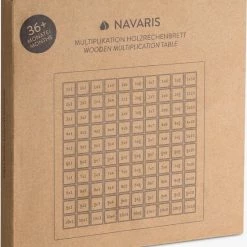 Navaris Houten Vermeningvuldigingsbord - Rekenbord Om Vermenigvuldigen Te Oefenen - Tafel Van 1 T/m 10 - Met 100 Blokken Van Hout - Rekenspel -educational games Winkel 550x634 1
