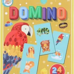 Universe Domino Spelletjes Met Dieren - Kaartspel – 24 Kaarten - Kinderspellen - Domino Spelletjes - Kaartspel – 24 Kaarten - Kinderspellen