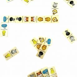 Isa's Friends Dieren Domino Hout 28 Stuks - Domino Spel - Familiespel - Educatief Houten Speelgoed -educational games Winkel 550x717