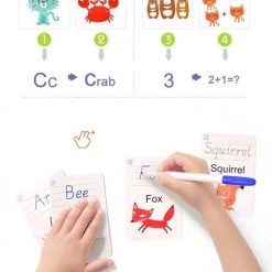 MiDeer Ik Leer Schrijven Woorden & Rekenen (2 Separate Sets) - Engelse Woorden Leren - Herbruikbare Pennen En Kaarten - 2 Verschillende Sets Pennen En Kaarten - Flash Card Voor Vroeg Onderwijs: Ik Leer Engelse Woordjes & Ik Leer Rekenen -educational games Winkel 550x747